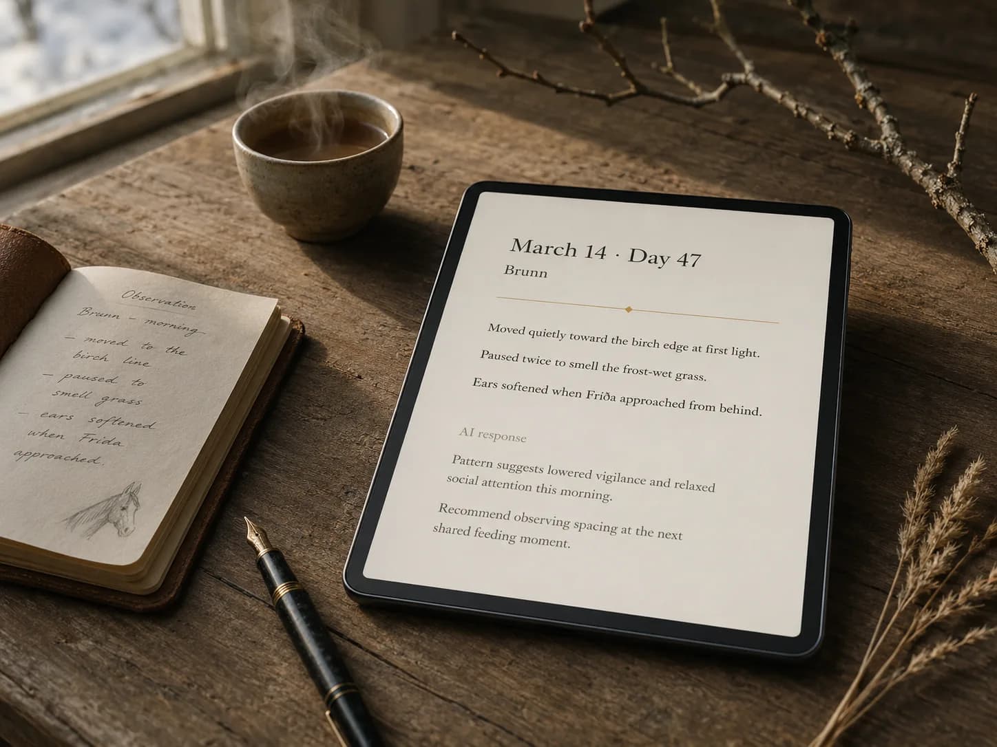 Karte observation system — daily readings and owner notes